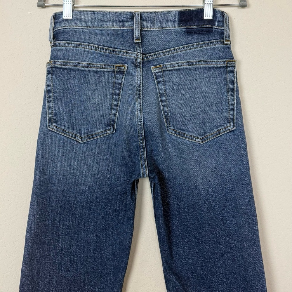 RE/DONE Stove Pipe Jeans in Retro Stone‎ Wash Straight Cropped - Picture 8 of 13